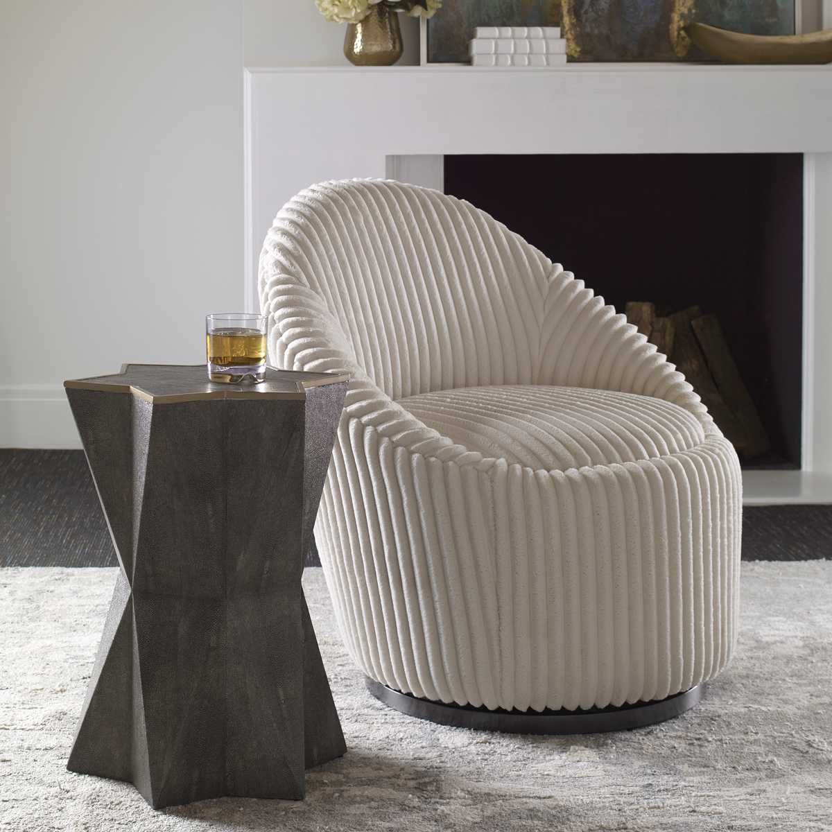Capella Accent Table, Gray – Furniture by Uttermost | Sutter & Vale