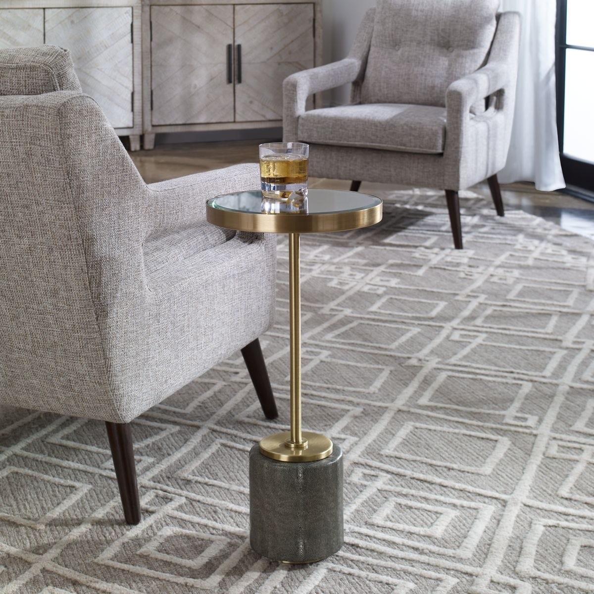 Laurier Drink Table, Gray – Furniture by Uttermost | Sutter & Vale