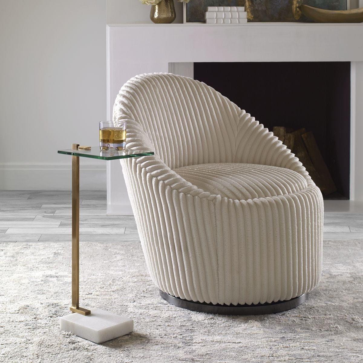 Butler Accent Table, White – Furniture by Uttermost | Sutter & Vale