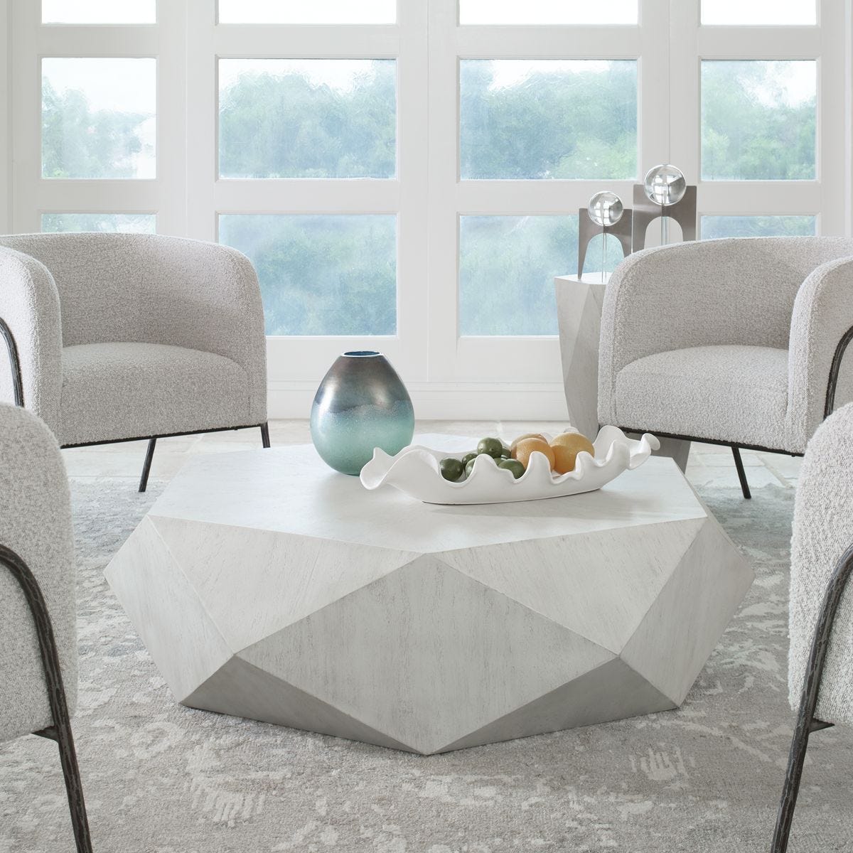 Volker Coffee Table, White – Furniture by Uttermost | Sutter & Vale