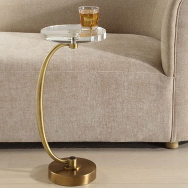 Waveney Drink Table, Brass