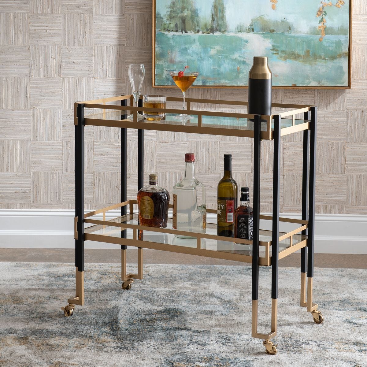 Kentmore Bar Cart – Furniture by Uttermost | Sutter & Vale