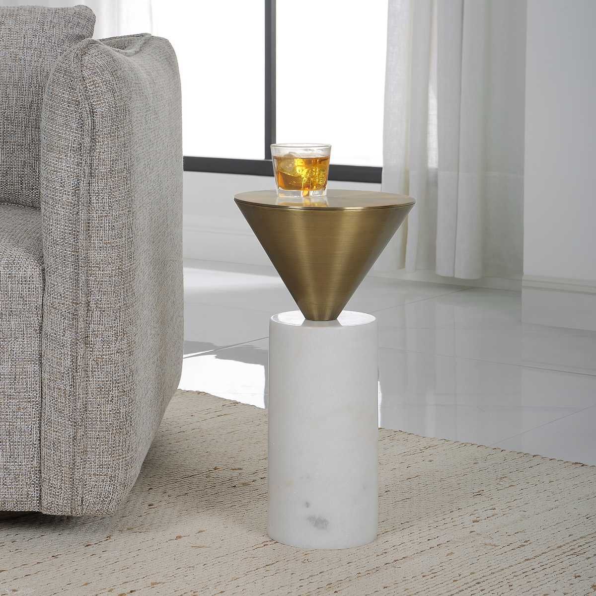 Top Hat Drink Table, Brass – Furniture by Uttermost | Sutter & Vale