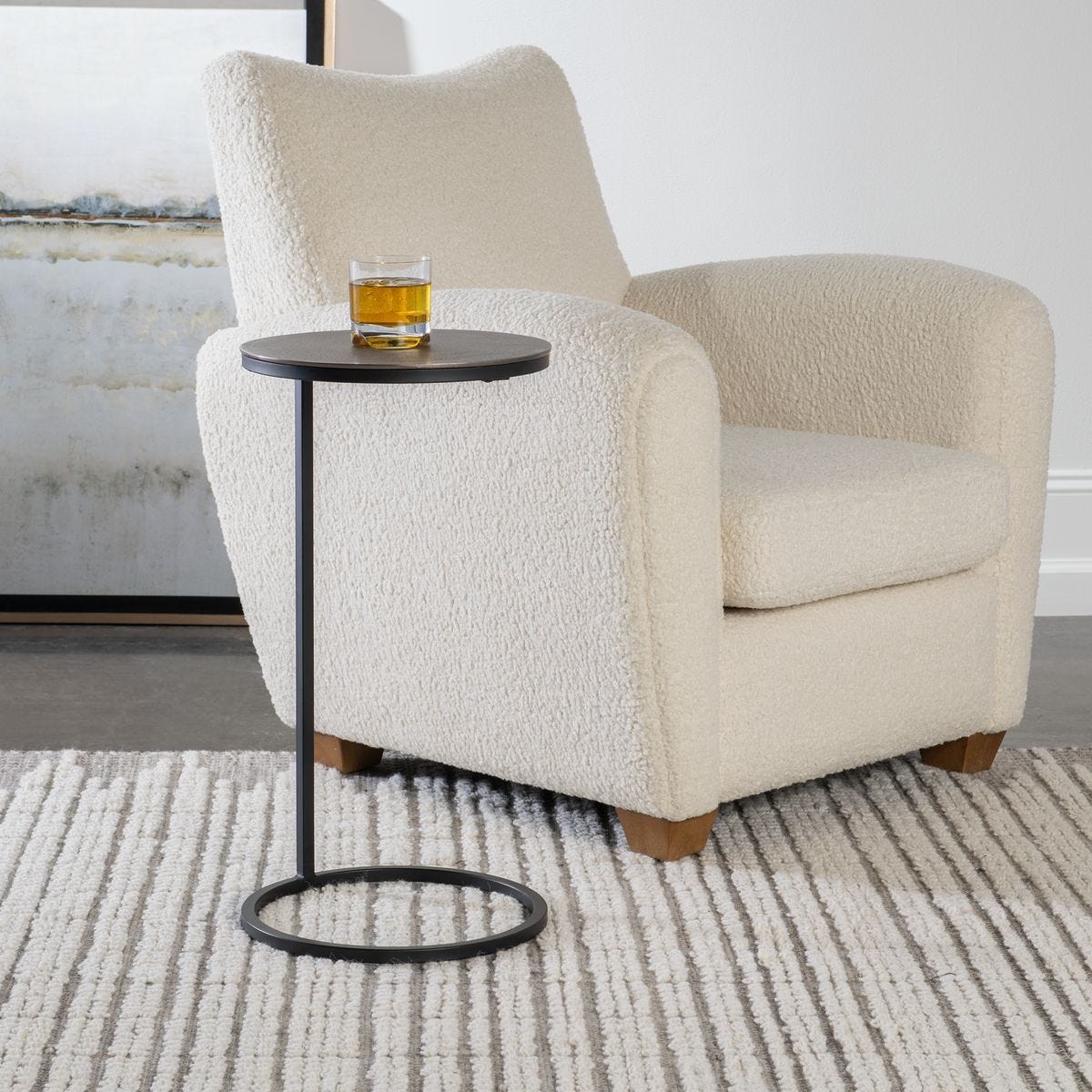 Brunei Accent Table, Nickel – Furniture by Uttermost | Sutter & Vale