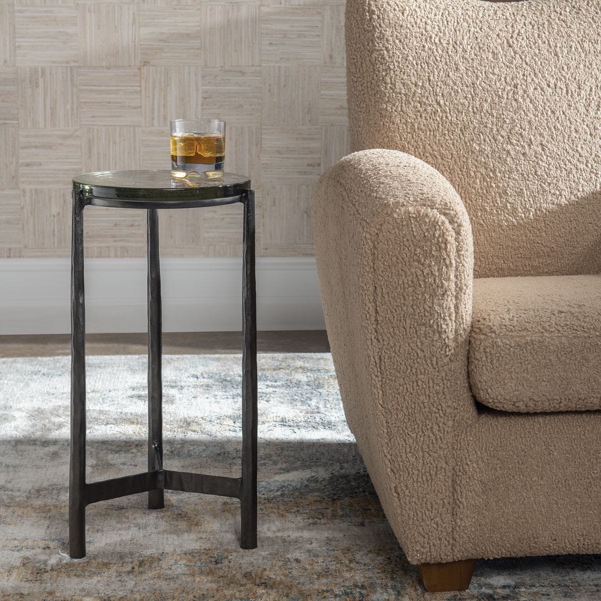 Eternity Indoor-Outdoor Accent Table, Gunmetal – Furniture by Uttermost | Sutter & Vale