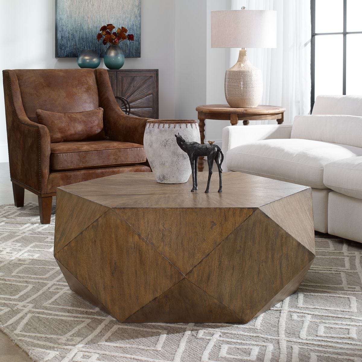 Volker Coffee Table, Honey – Furniture by Uttermost | Sutter & Vale