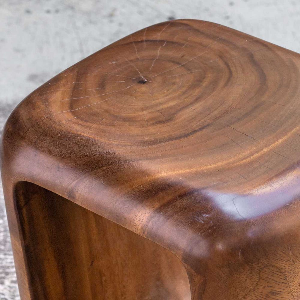 Loophole Accent Stool, Natural Wash