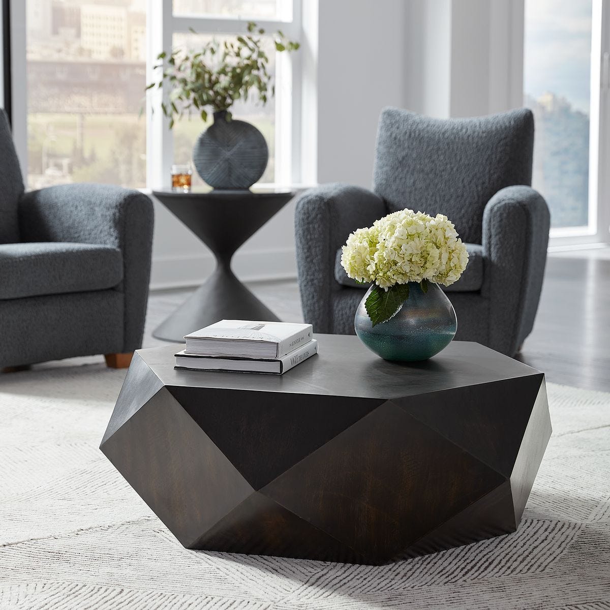 Volker Small Coffee Table, Black – Furniture by Uttermost | Sutter & Vale