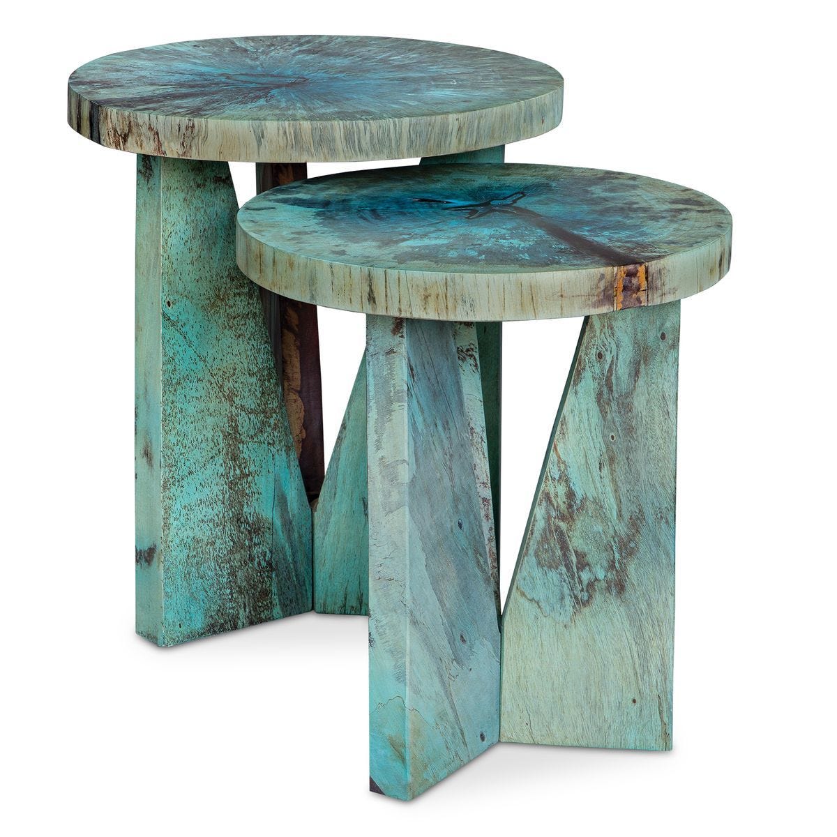 Nadette Nesting Tables, Blue, S/2 – Furniture by Uttermost | Sutter & Vale