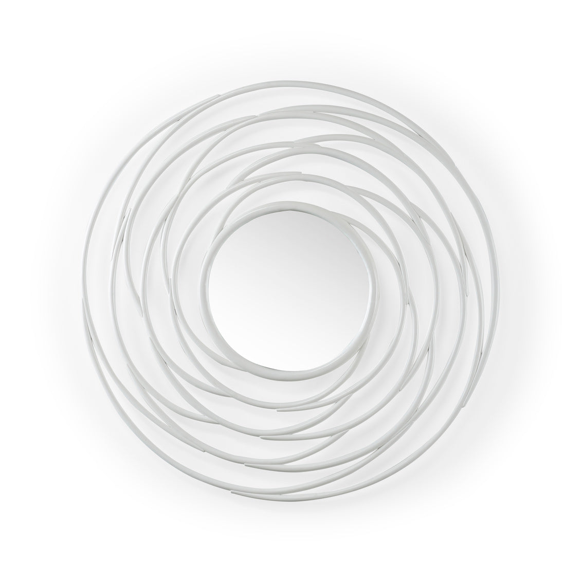 Swirl Mirror - White in 41.5 / Rattan - Chelsea House