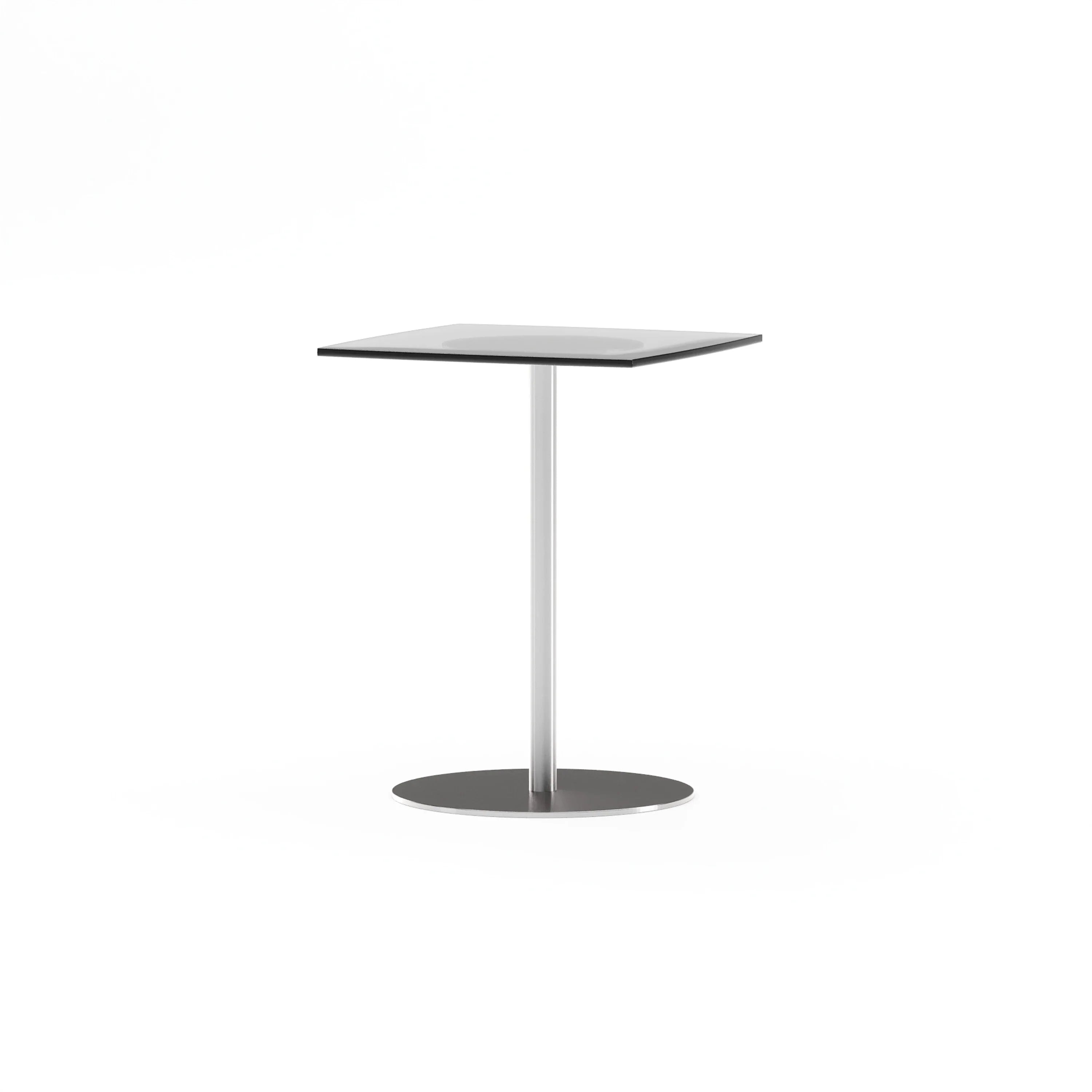Resurface Smoke Glass Ped Side Tbl – Side & End Tables by Caracole | Sutter & Vale