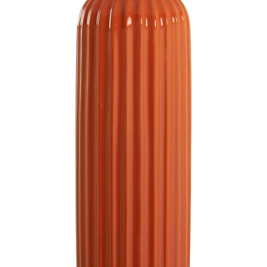 Samuel Ceramic Lamp - Orange in Orange Glaze / Ceramic/Porcelain - Chelsea House