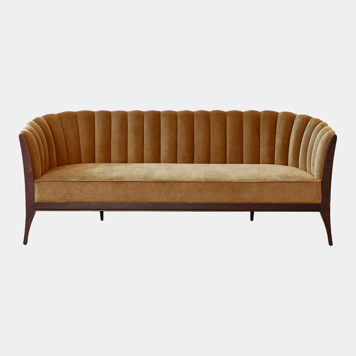 Connor Channel Back Sofa-Toast Velvet