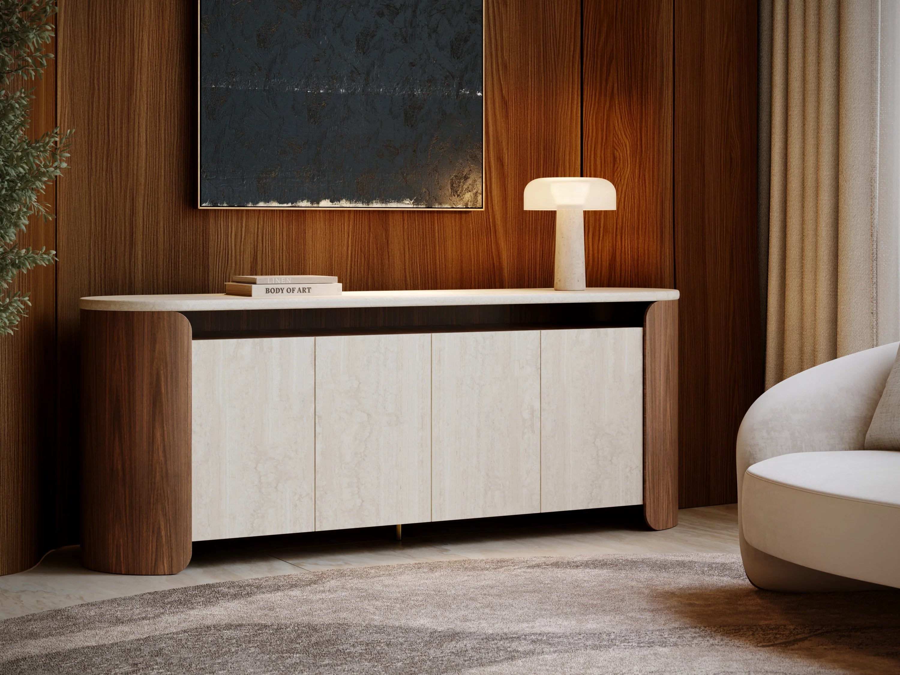 Fleur Open Sideboard – Sideboards & Buffets by Caracole | Sutter & Vale