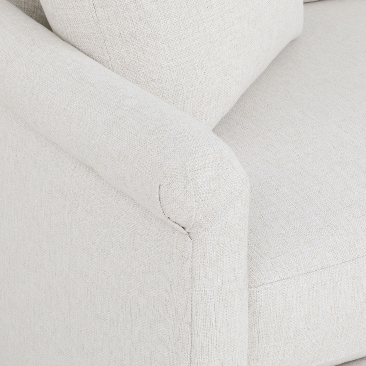 90" Rolled Pleated Arm Skirted Sofa (2730-50-W) - Fairfield Chair