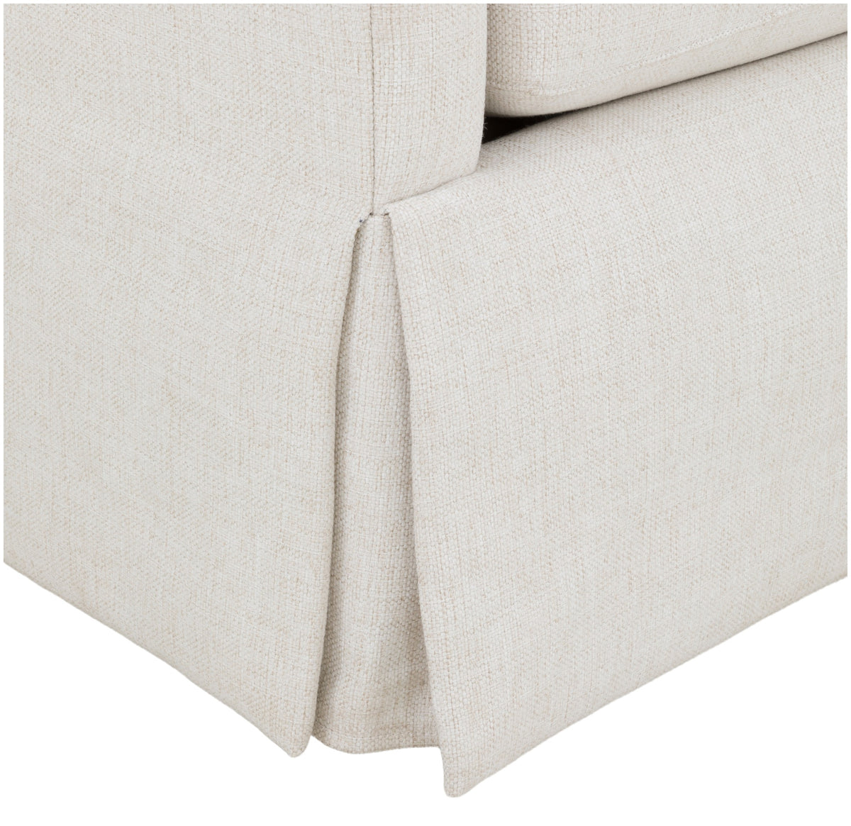 90" Rolled Pleated Arm Skirted Sofa (2730-50-W) - Fairfield Chair