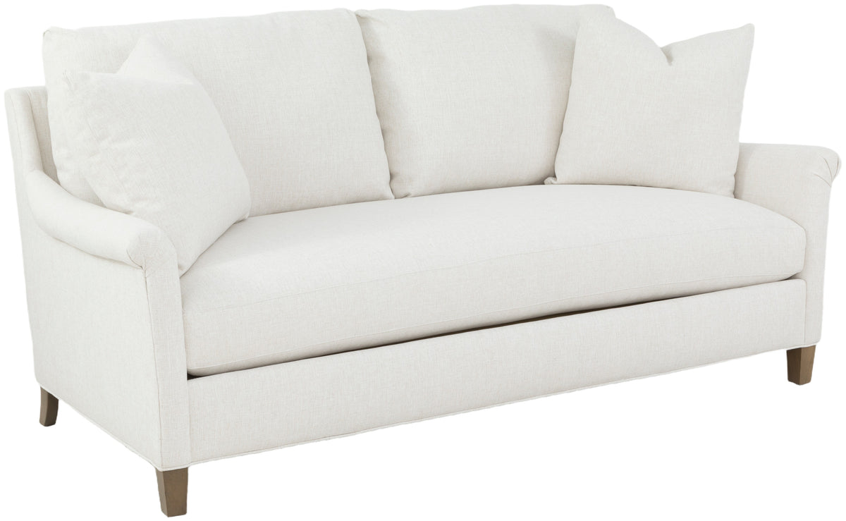 80" Leather Rolled Pleated Arm Sofa (L-2732-80) - Fairfield Chair