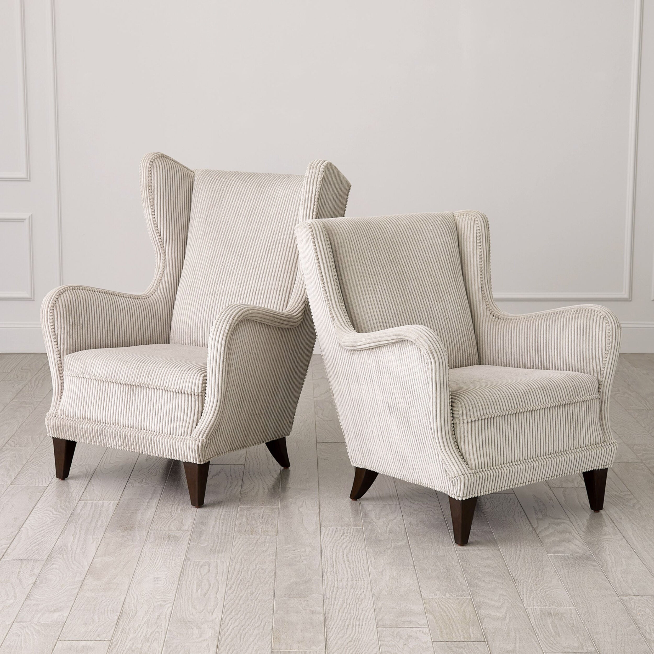 Wing Chair-Wide Wale Corduroy-Smoke