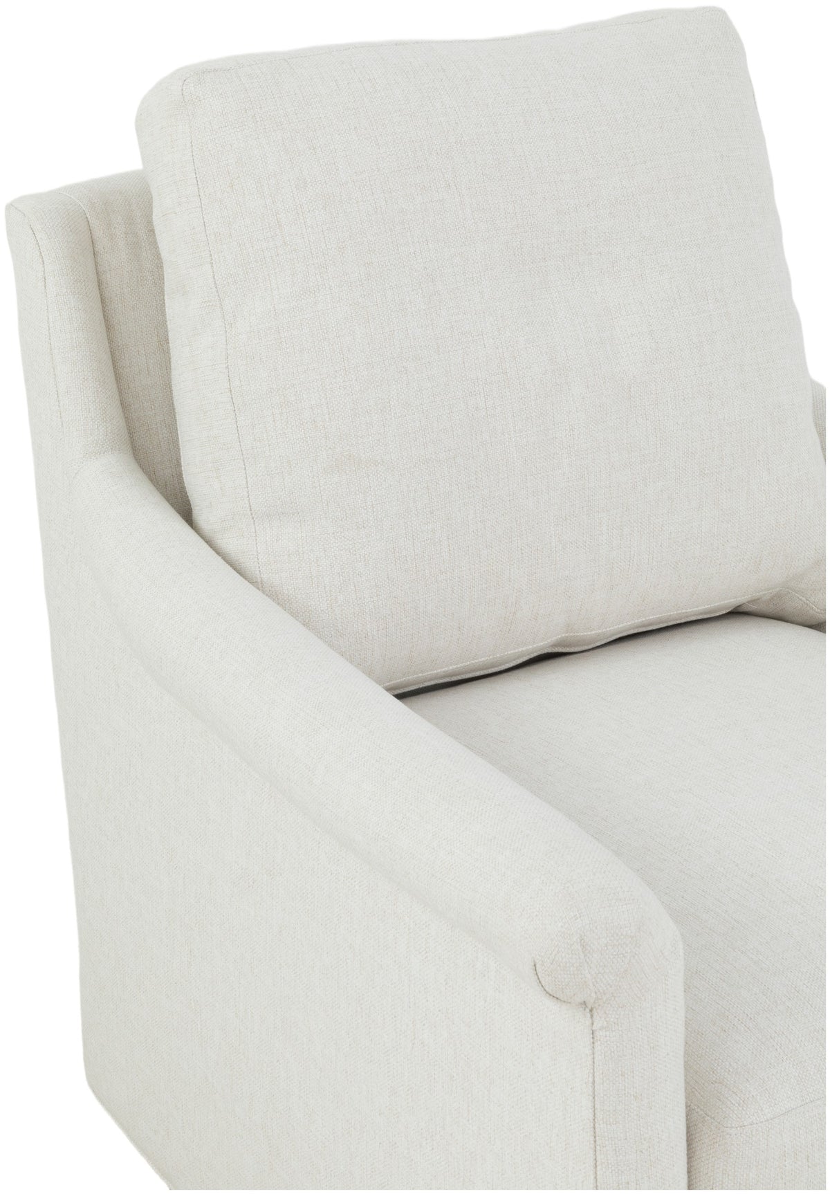 Leather Rolled Pleated Arm Swivel Glider (L-2734-32) - Fairfield Chair