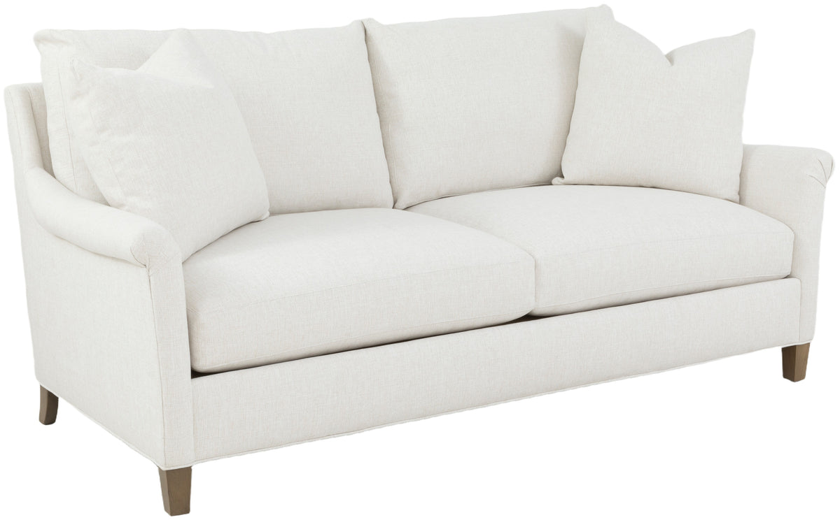 80" Leather Rolled Pleated Arm Sofa (L-2734-80) - Fairfield Chair