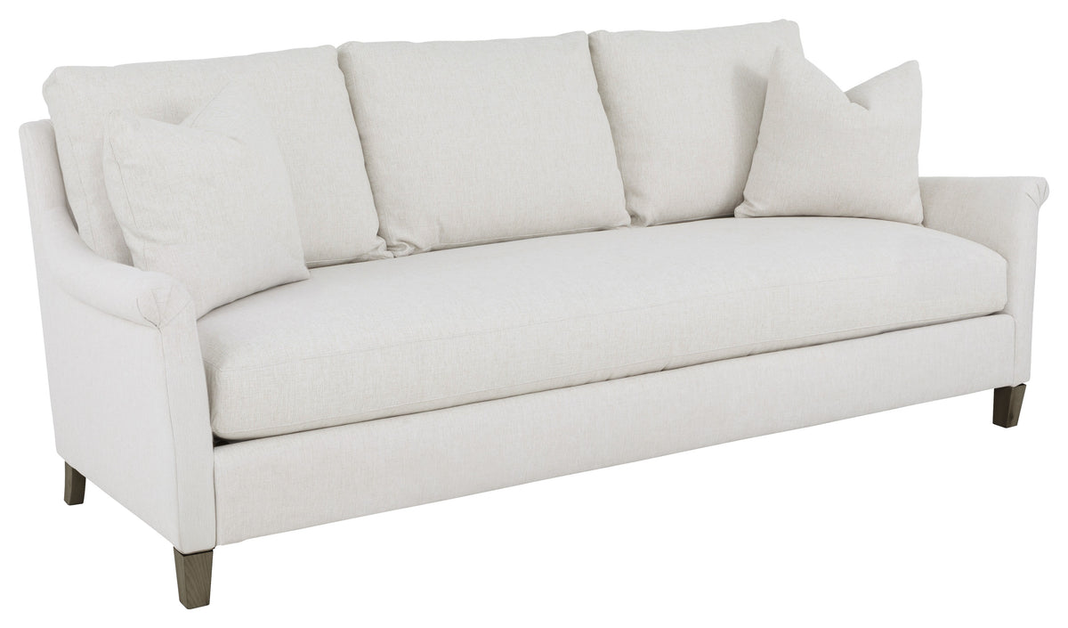 90" Leather Rolled Pleated Arm Sofa (L-2739-50) - Fairfield Chair