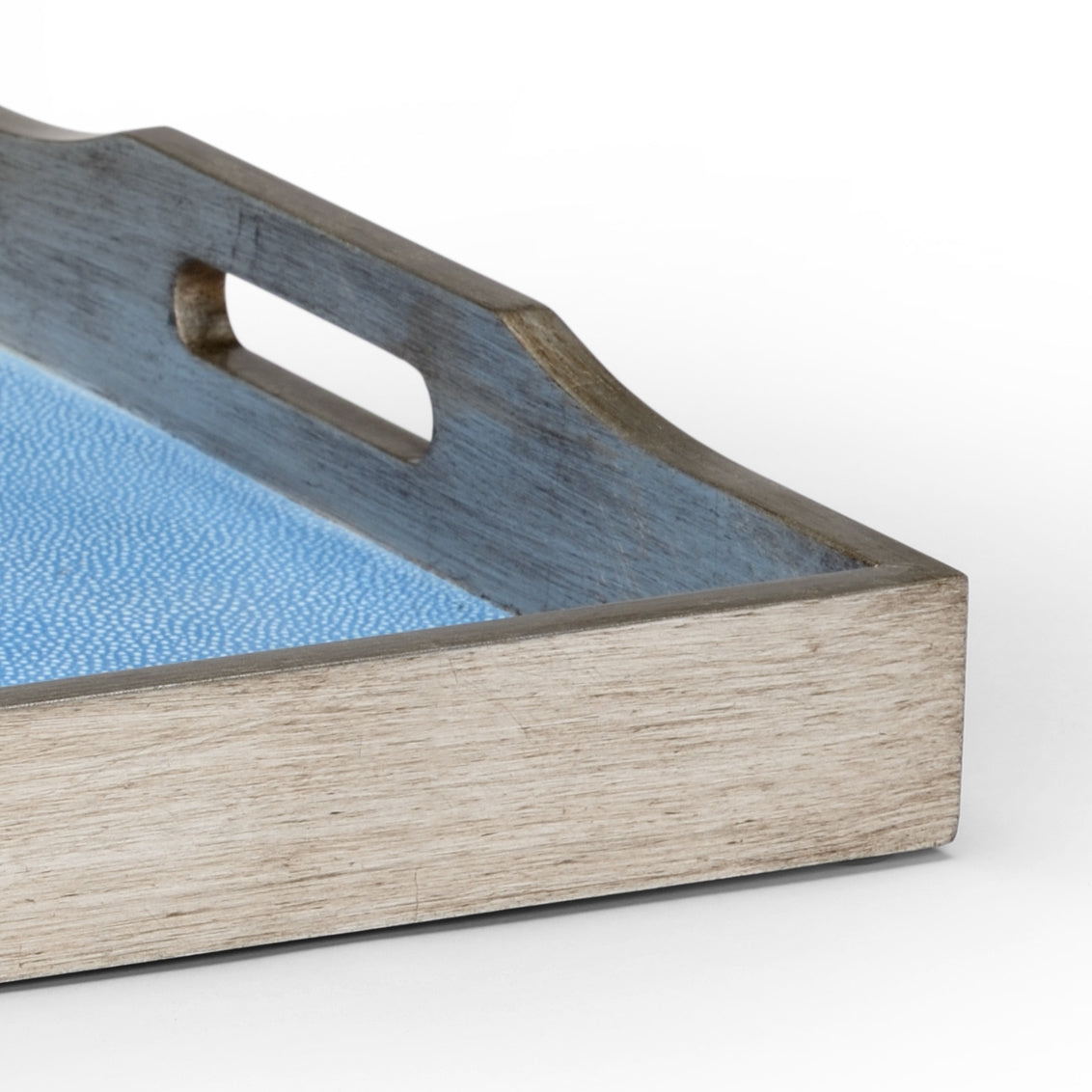 Large Blue Shagreen Tray