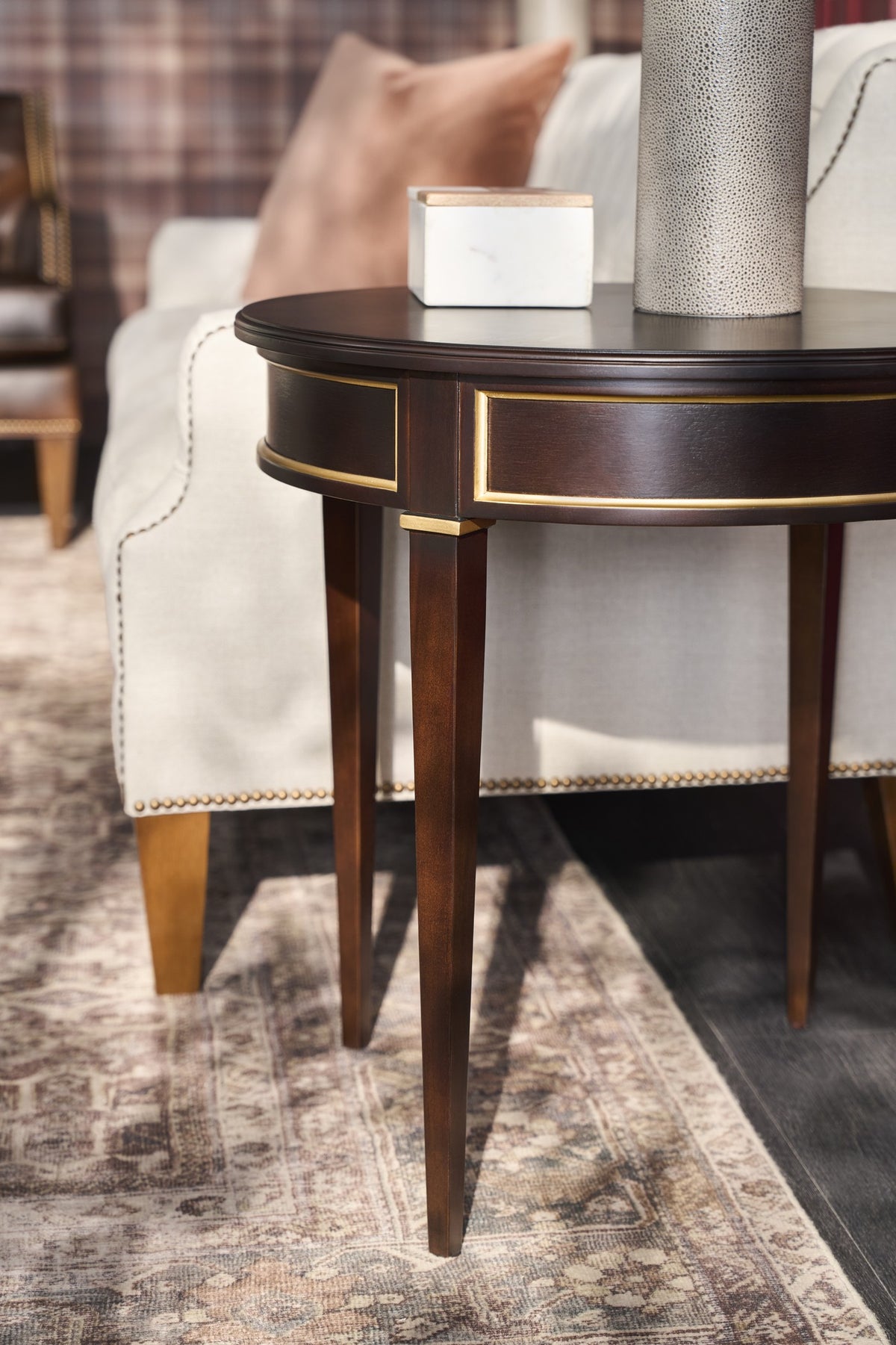 Linea Rectangle One Drawer Open End Table (8010-90-M) - Fairfield Chair
