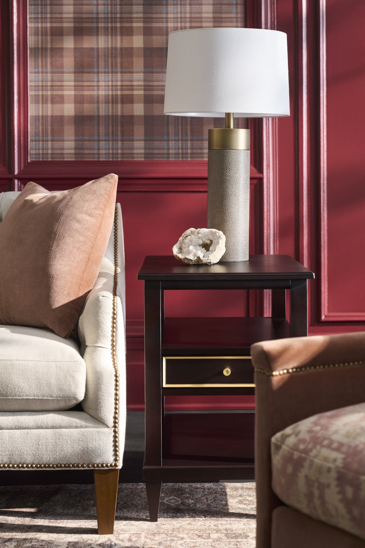 Linea Rectangle One Drawer Open End Table (8010-90-M) - Fairfield Chair