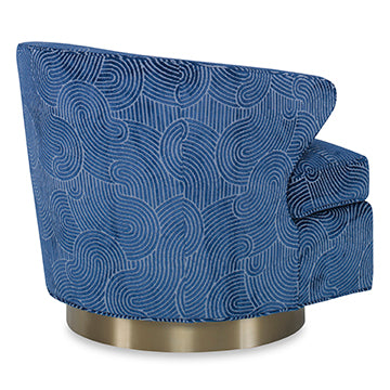 Scoop Swivel - Brass Base Chair