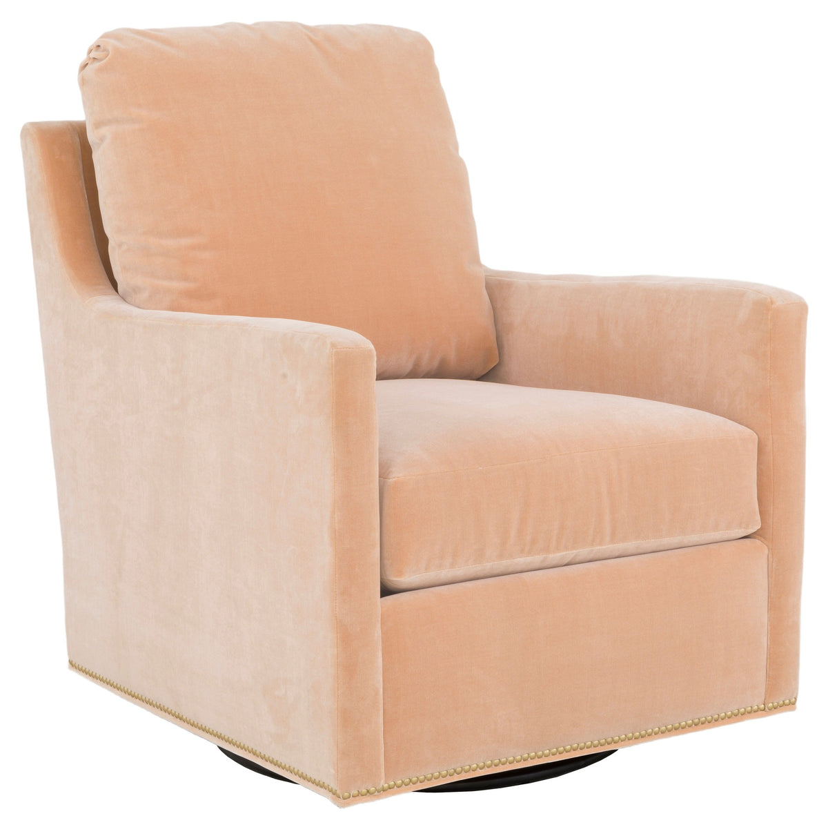 Olivia Leather Tapered Arm Swivel Chair (L-2760-31) - Fairfield Chair