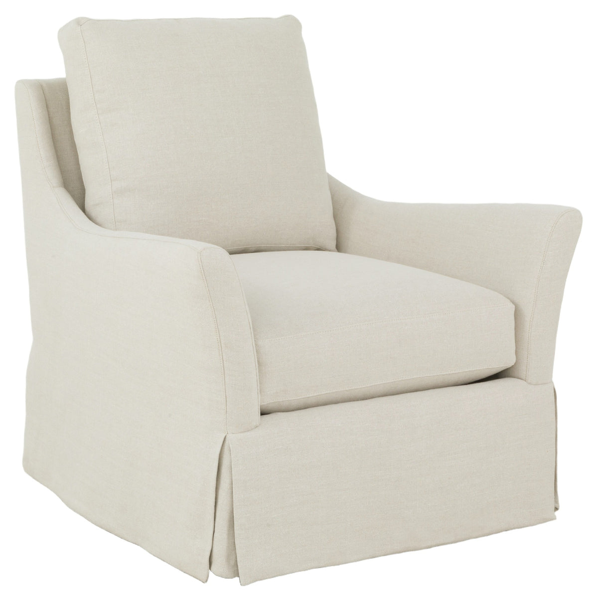 Olivia Flared Arm Skirted Swivel Chair (2774-31-W) - Fairfield Chair