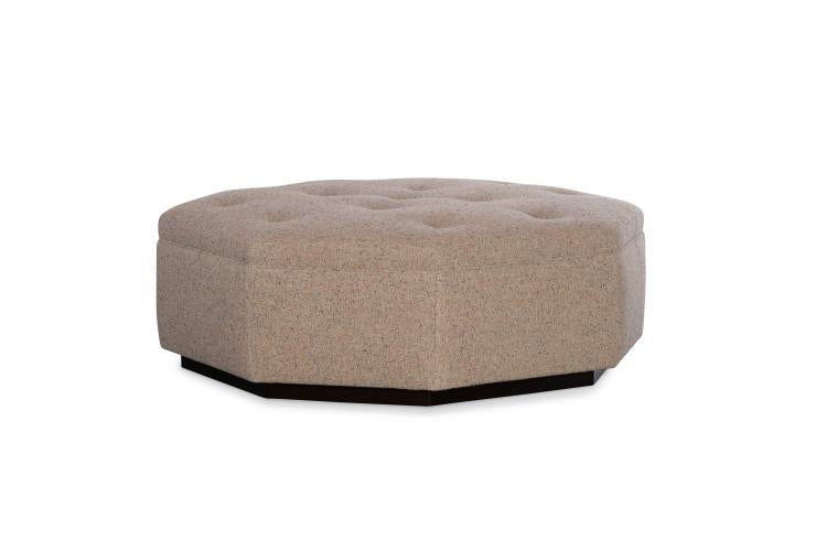 Dominique Wood Base Cocktail Ottoman