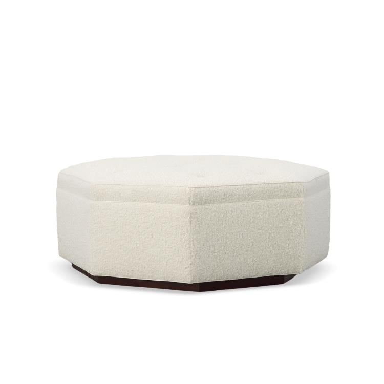 Dominique Wood Base Cocktail Ottoman