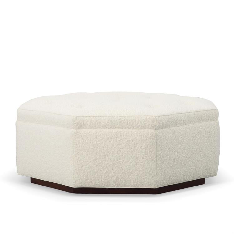 Dominique Wood Base Cocktail Ottoman