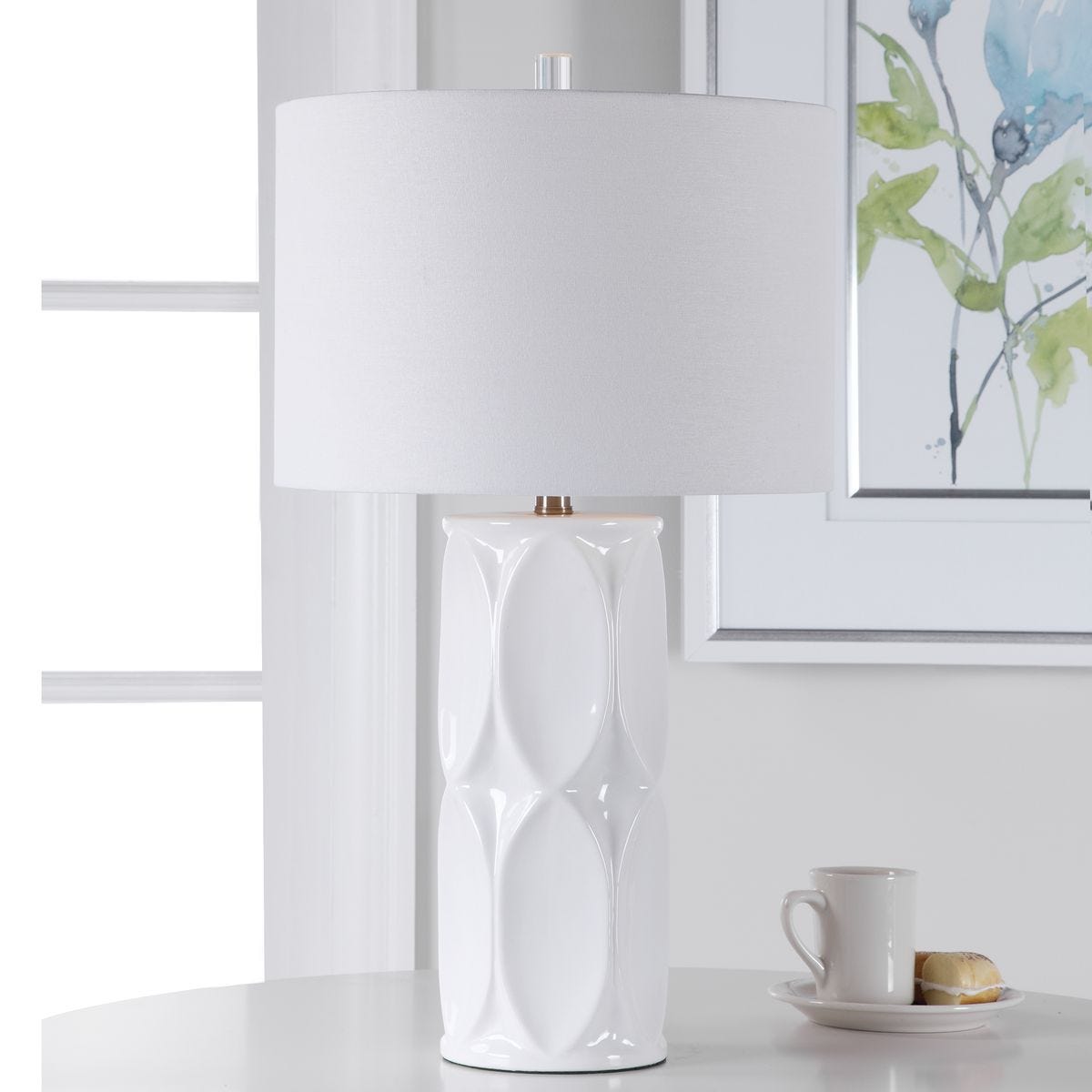 Sinclair Table Lamp, White – Lamps by Uttermost | Sutter & Vale