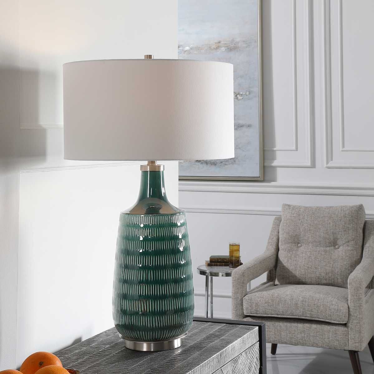 Scouts Table Lamp, Teal – Lamps by Uttermost | Sutter & Vale