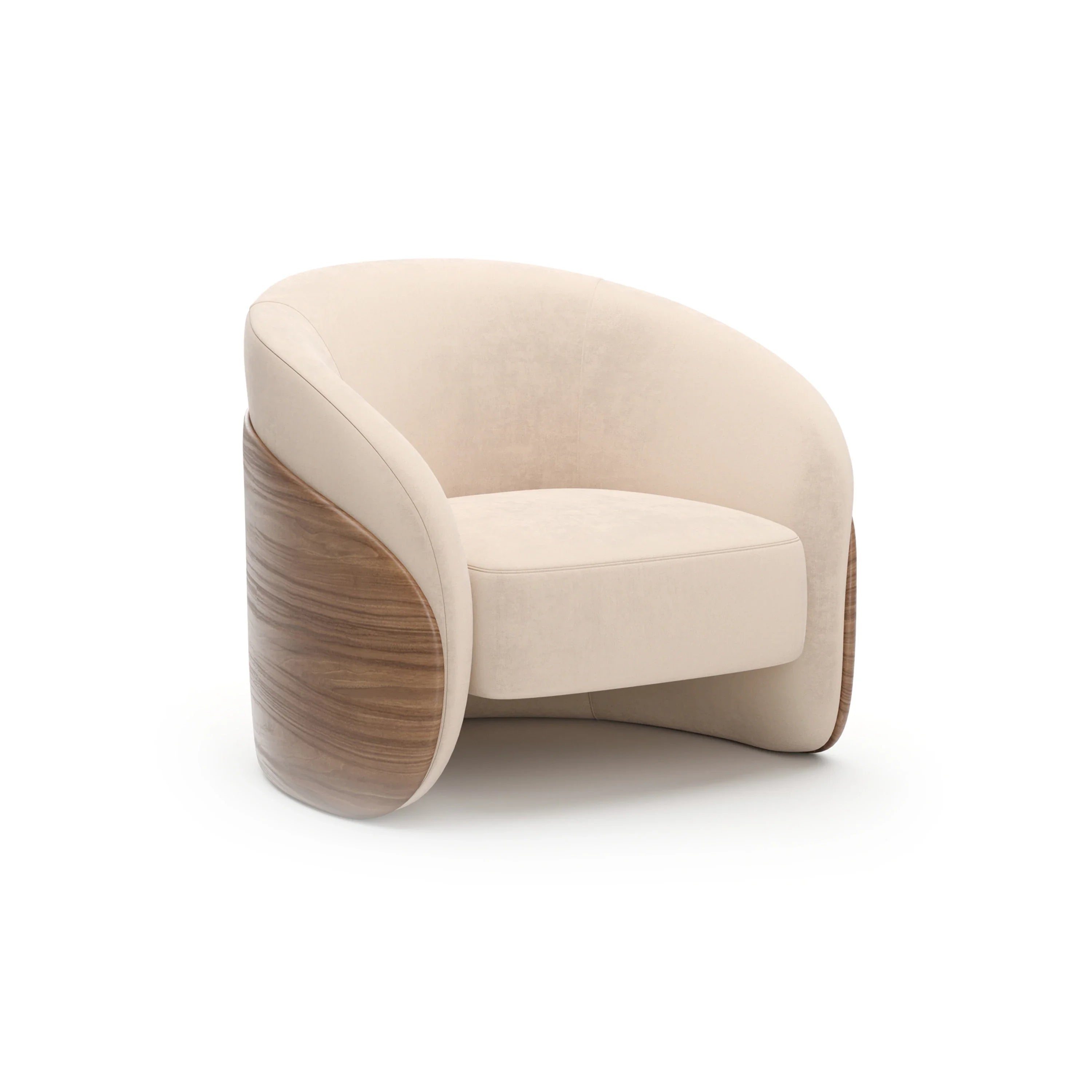 Fleur Wood Back Lounge Chair – Accent Chairs by Caracole | Sutter & Vale