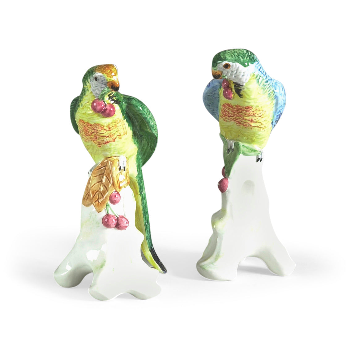 Parrots With Cherries (Pr) in 9 / Ceramic/Porcelain - Chelsea House