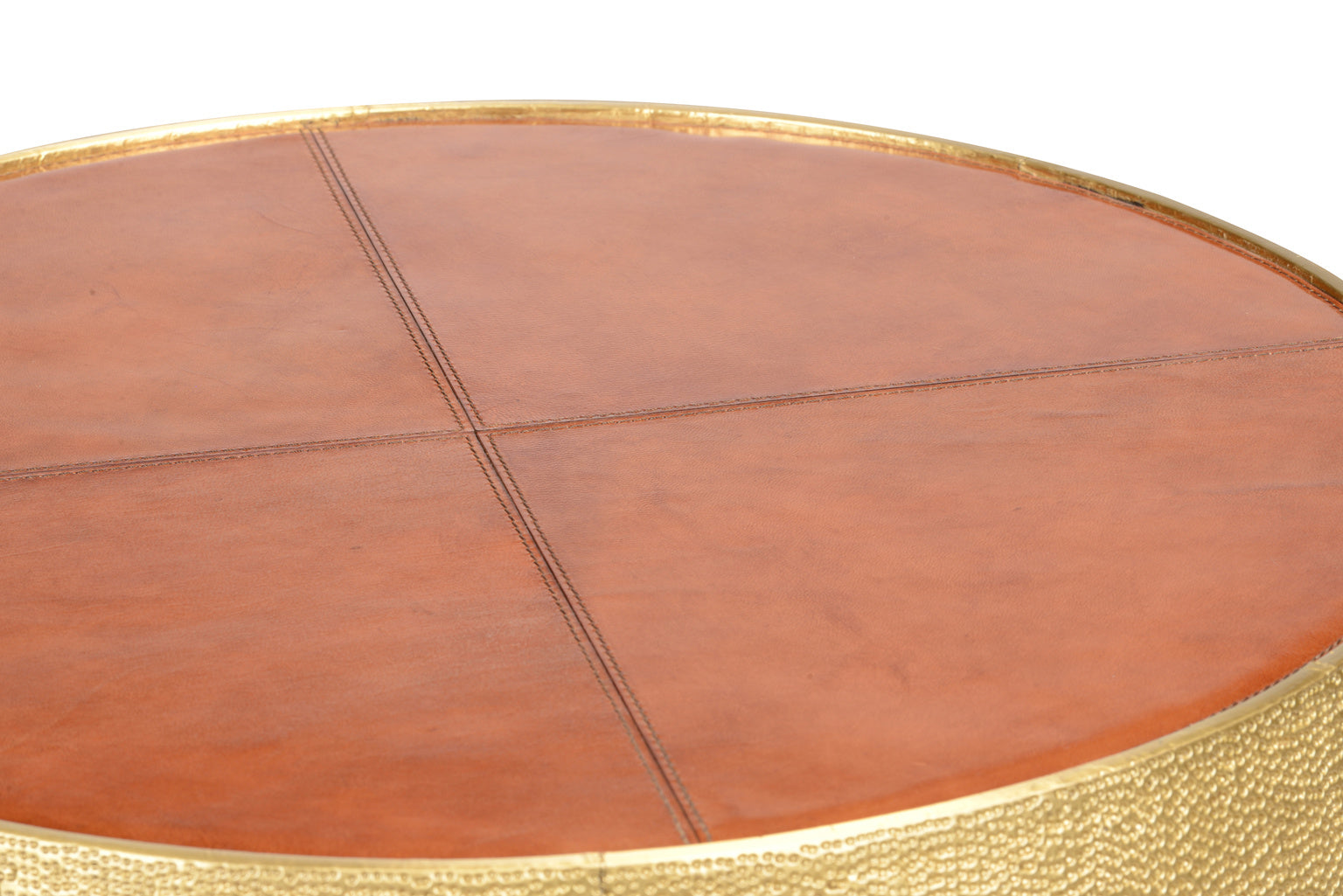 Drum Table in 20.5 / Leather - Chelsea House
