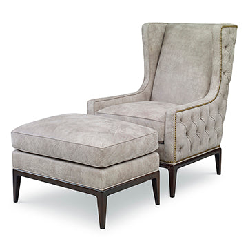 Claxton Wing Chair - Tufted Outside