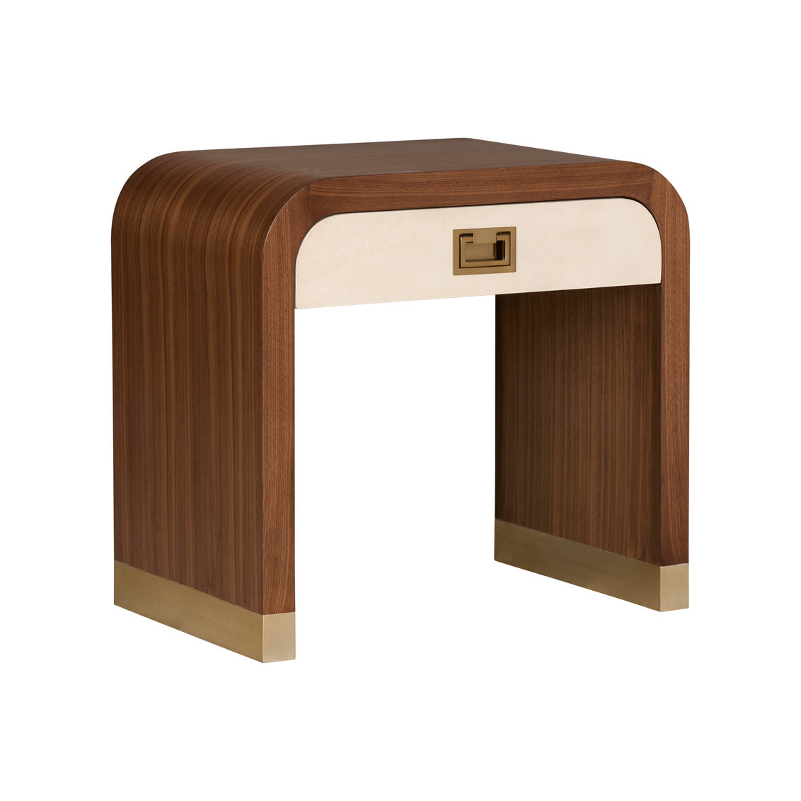 Harlow Side Table in Honey/Cream/Gold Leaf / Wood - Chelsea House
