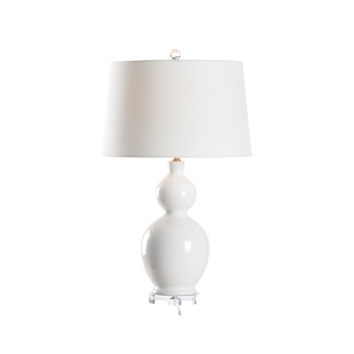 Murano Ceramic Lamp - White in White Glaze / Ceramic/Porcelain - Chelsea House