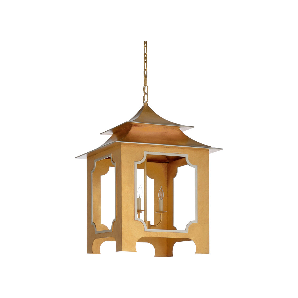 Tole Pagoda Lantern - Gold