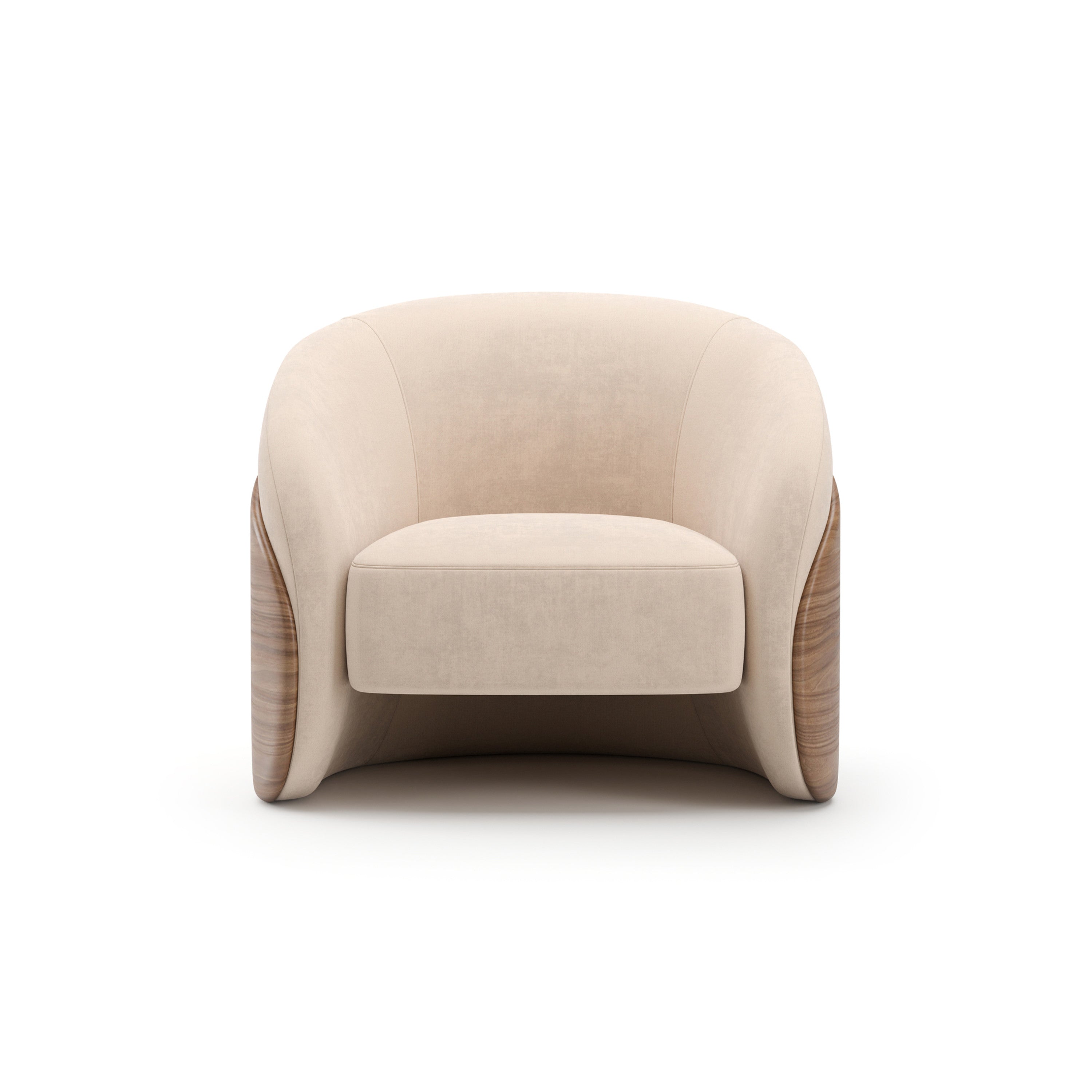 Fleur Wood Back Lounge Chair – Accent Chairs by Caracole | Sutter & Vale
