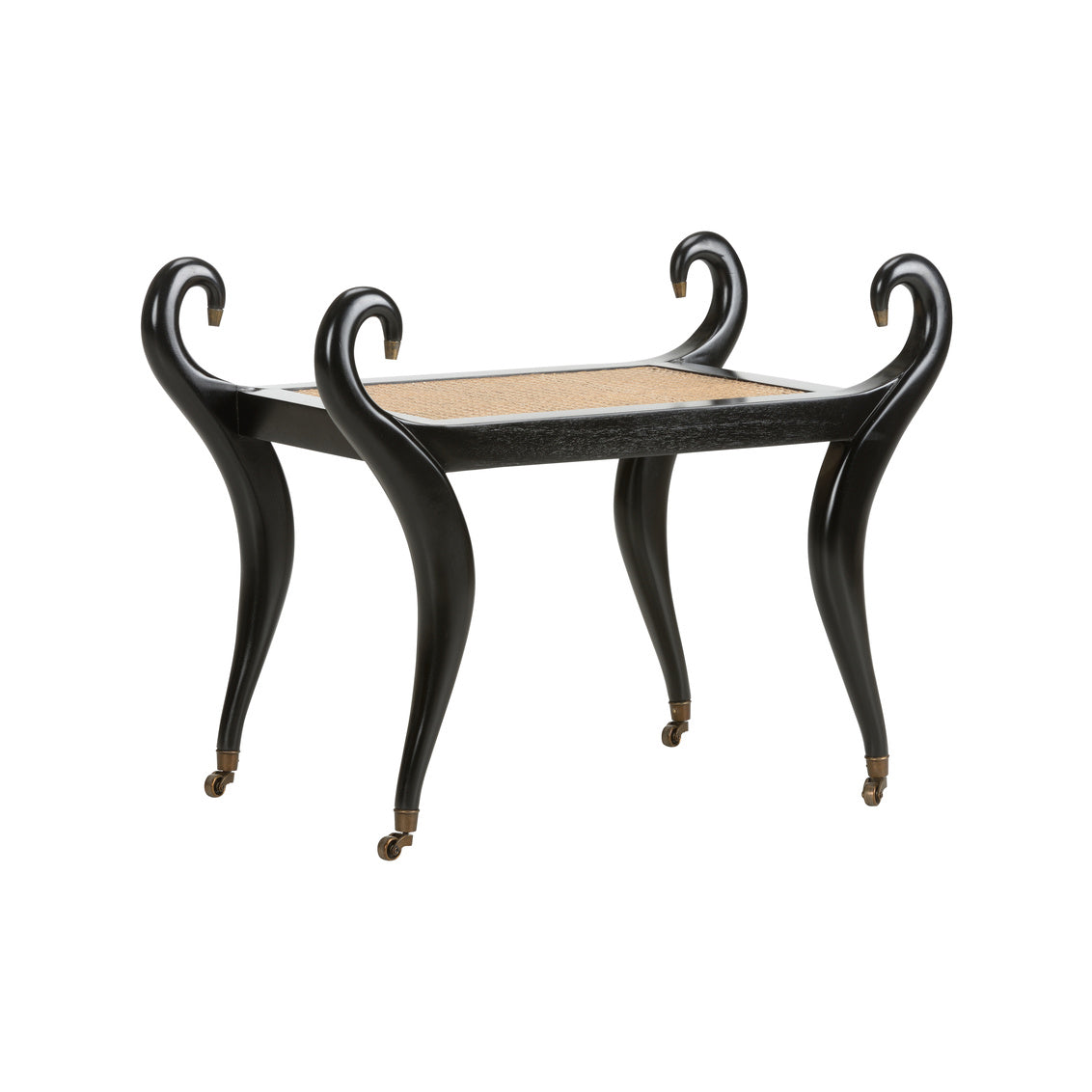 Swan Vanity Bench - Black in 24 / Wood - Chelsea House