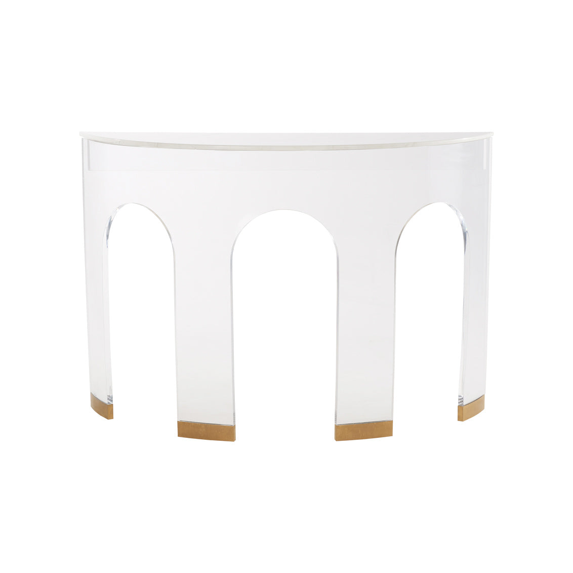 Marble and Acrylic Demilune in 36 / Acrylic - Chelsea House