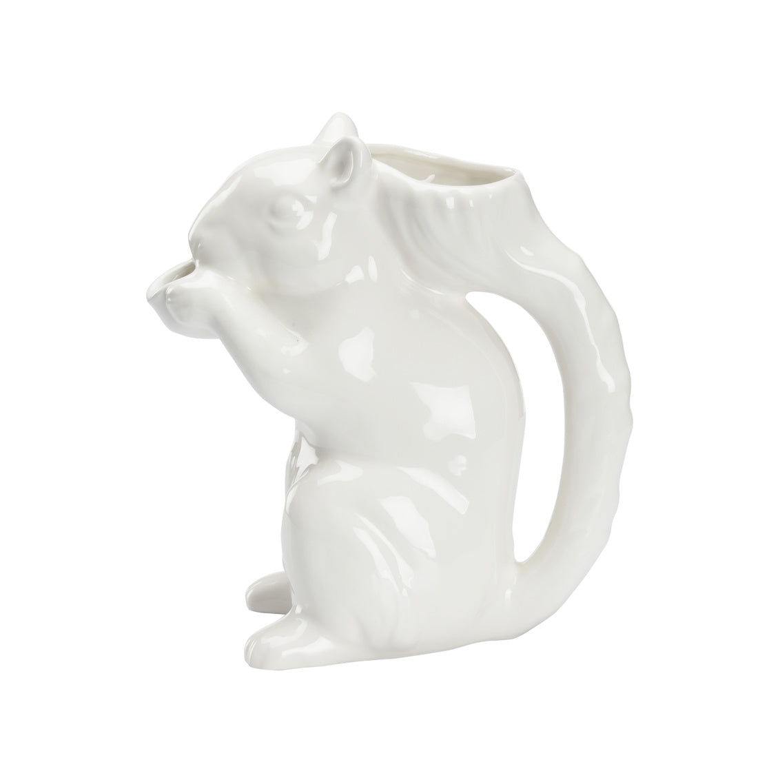 Squirrel Pitcher - White in 9.5 / Ceramic/Porcelain - Chelsea House