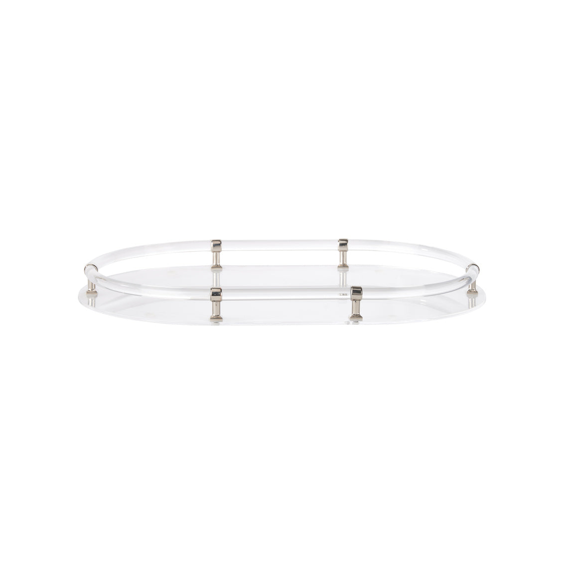 Acrylic Oval Tray - Nickel in 2 / Acrylic - Chelsea House