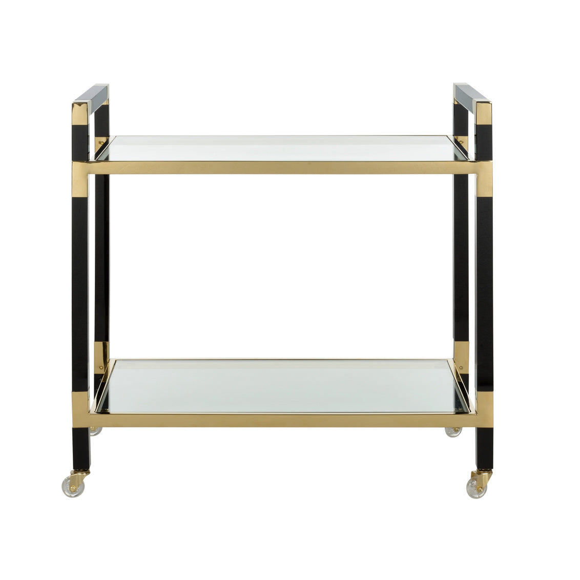 Acrylic Bar Cart - Black/Brass in 35 / Acrylic - Chelsea House