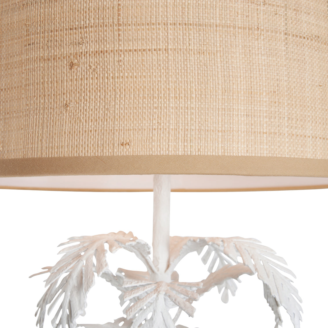 Palm Table Lamp - White in White / Metal - Chelsea House
